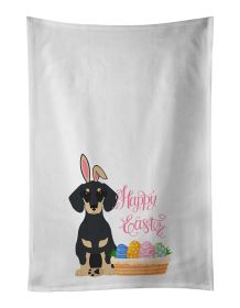 NEW Black and Cream Dachshund Easter Kitchen Towel Set of 2 White Dish Towels Decorative Bathroom Hand towel for Hand, Face, Hair, Yoga, Tea