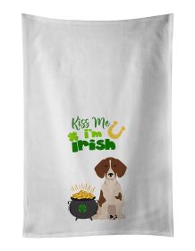 NEW Red Piebald Dachshund St. Patrick's Day Kitchen Towel Set of 2 White Dish Towels Decorative Bathroom Hand towel for Hand, Face, Hair, Yoga, T