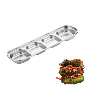 Sauce Dish Hotpot Seasoning Disc Barbecue Tableware (Color: Silver, Type: Dish)