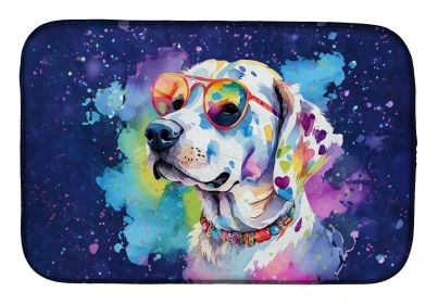 Hippie Dawg Dish Drying Mat Absorbent Dish Drying Mat Pad for Kitchen Counter Dish Drainer Mat for Countertop, 14 x 21", Multicolor (Default: Default)