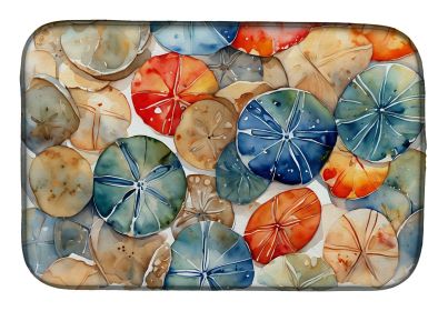 Sand Dollars Dish Drying Mat Absorbent Dish Drying Mat Pad for Kitchen Counter Dish Drainer Mat for Countertop, 14 x 21", Multicolor (Default: Default)